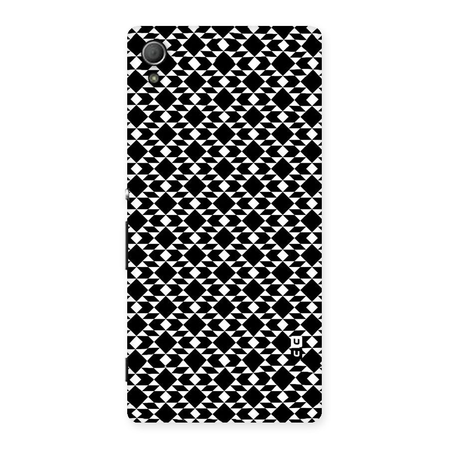 Black White Diamond Abstract Back Case for Xperia Z3 Plus