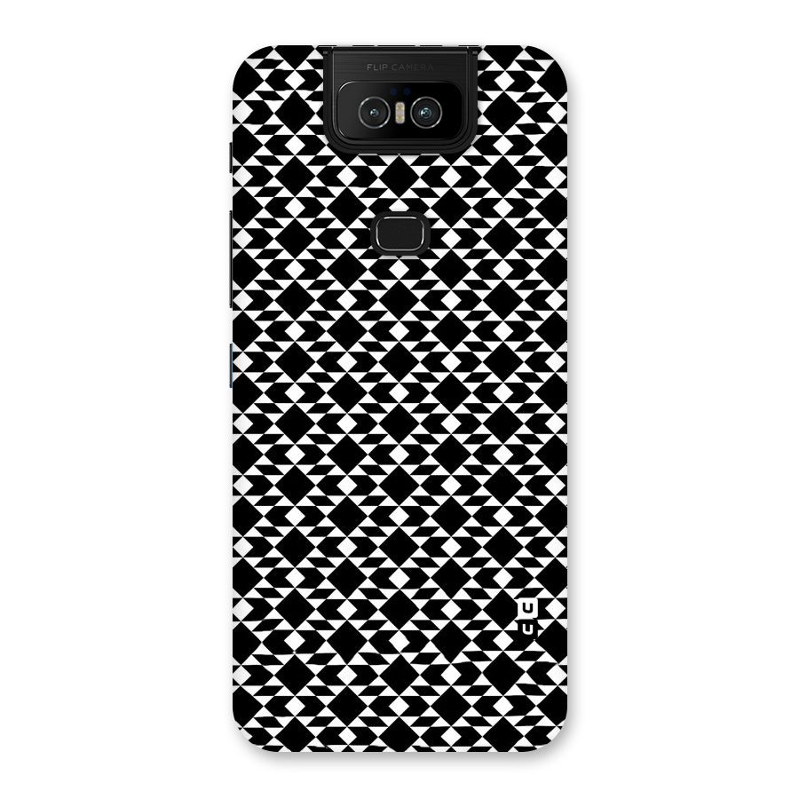 Black White Diamond Abstract Back Case for Zenfone 6z