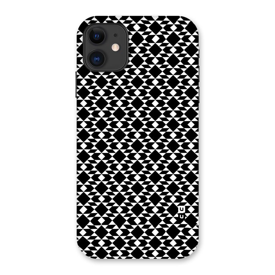 Black White Diamond Abstract Back Case for iPhone 11
