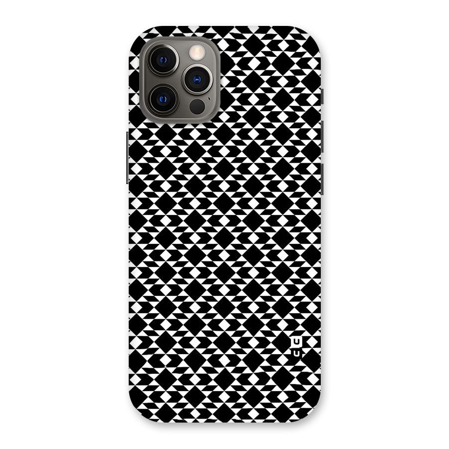 Black White Diamond Abstract Back Case for iPhone 12 Pro