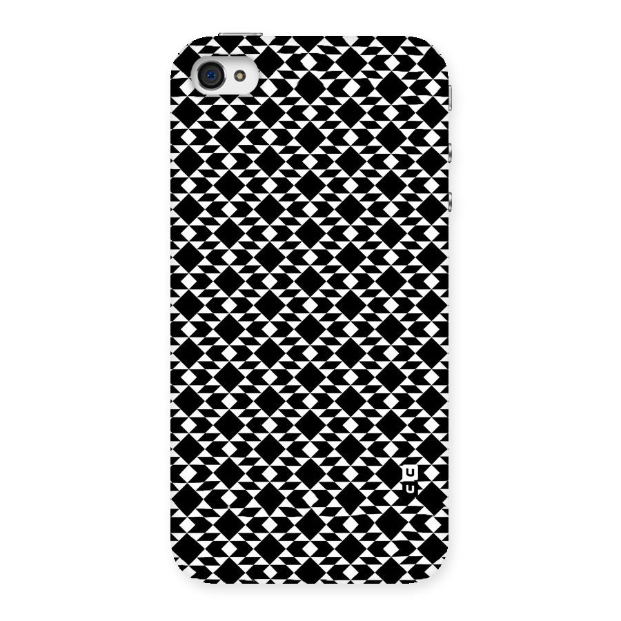 Black White Diamond Abstract Back Case for iPhone 4 4s