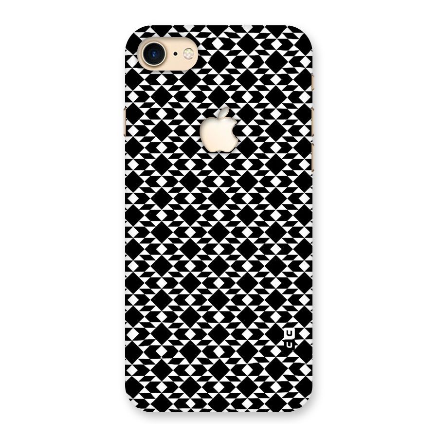 Black White Diamond Abstract Back Case for iPhone 7 Apple Cut