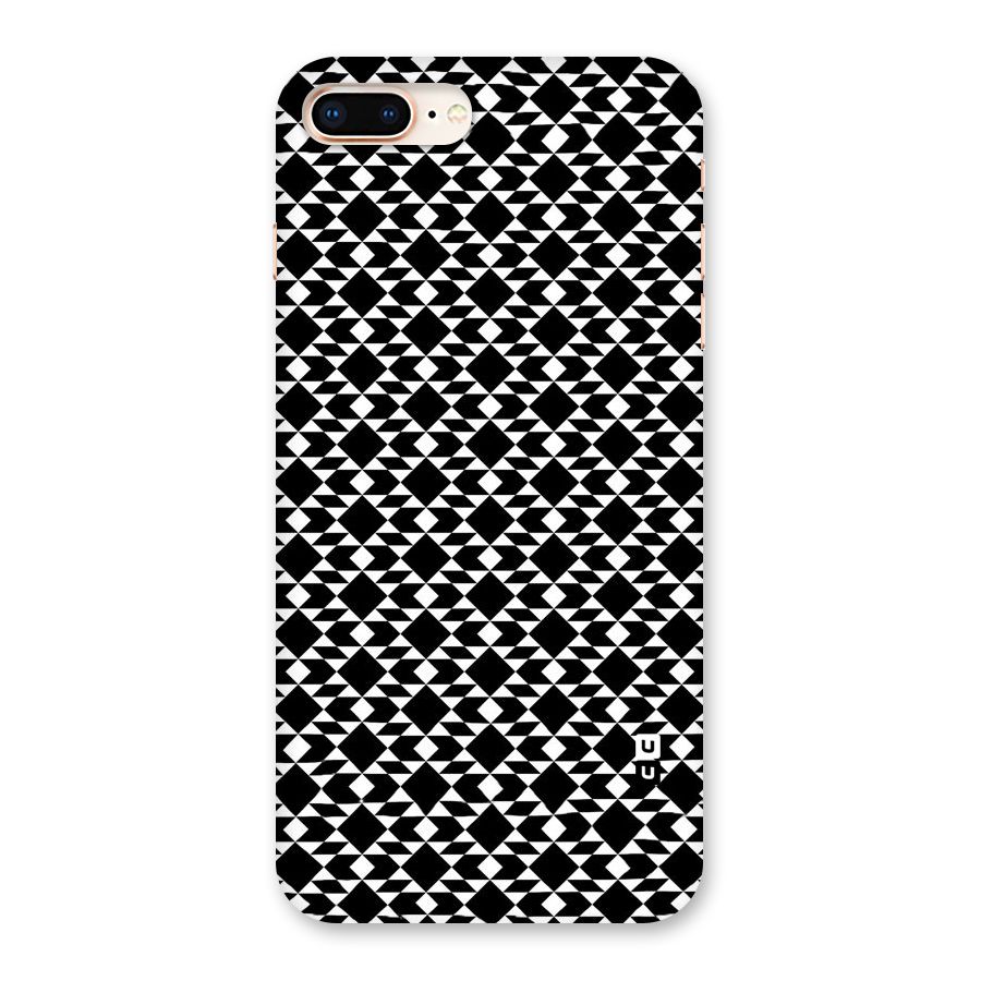Black White Diamond Abstract Back Case for iPhone 8 Plus