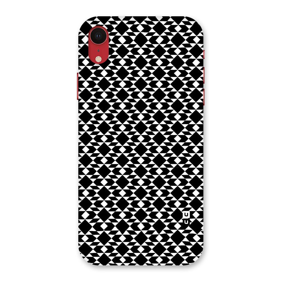 Black White Diamond Abstract Back Case for iPhone XR