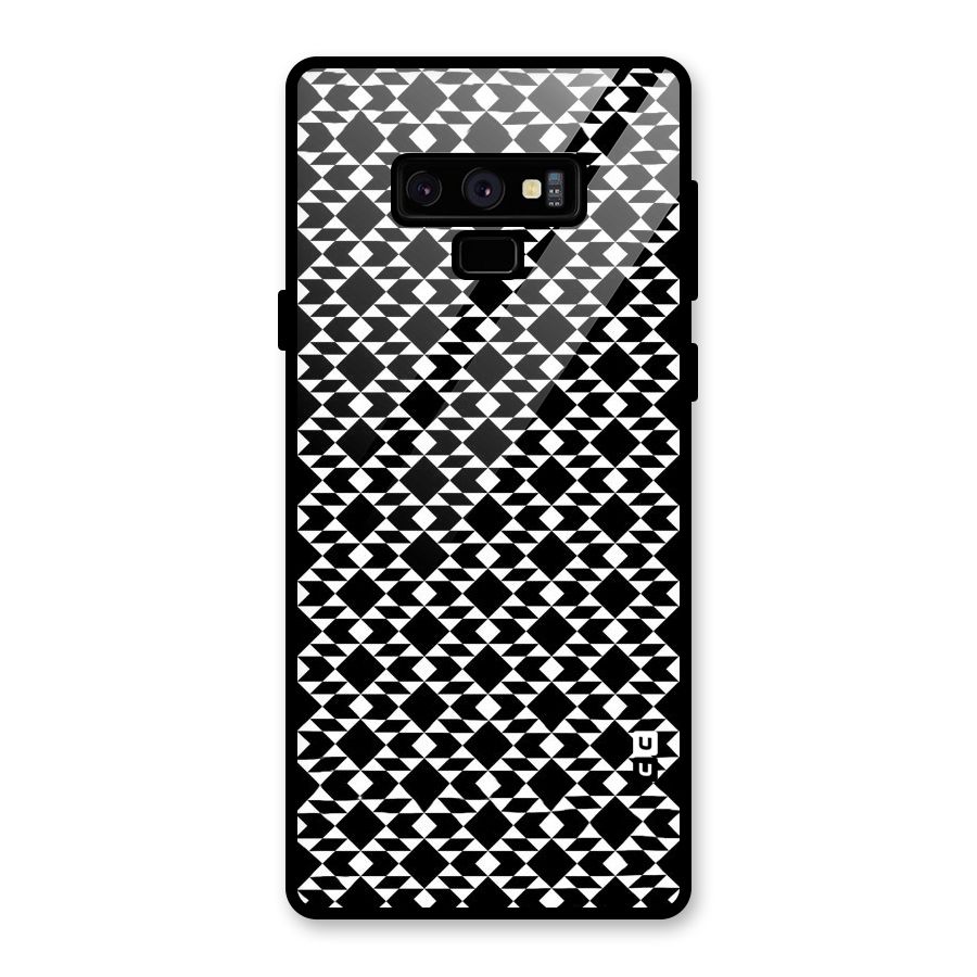 Black White Diamond Abstract Glass Back Case for Galaxy Note 9