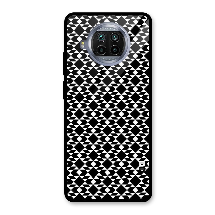 Black White Diamond Abstract Glass Back Case for Mi 10i