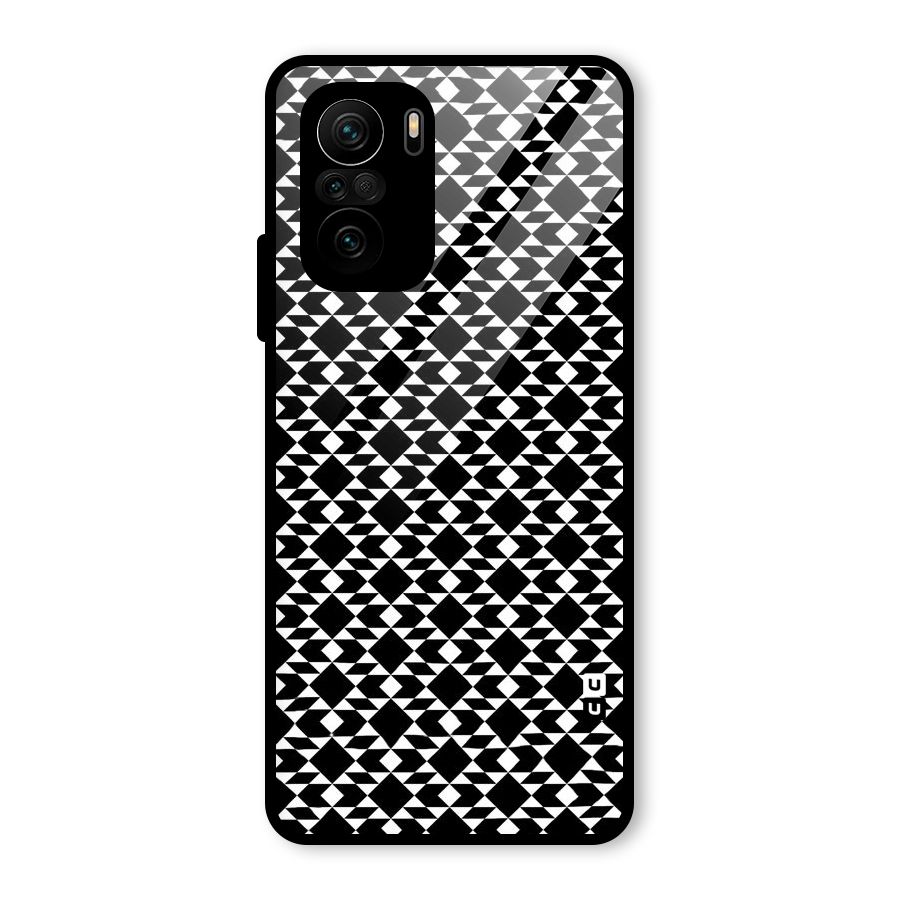 Black White Diamond Abstract Glass Back Case for Mi 11x
