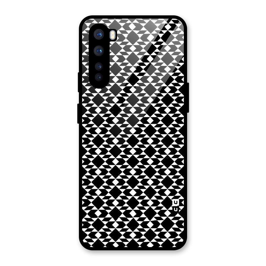 Black White Diamond Abstract Glass Back Case for OnePlus Nord
