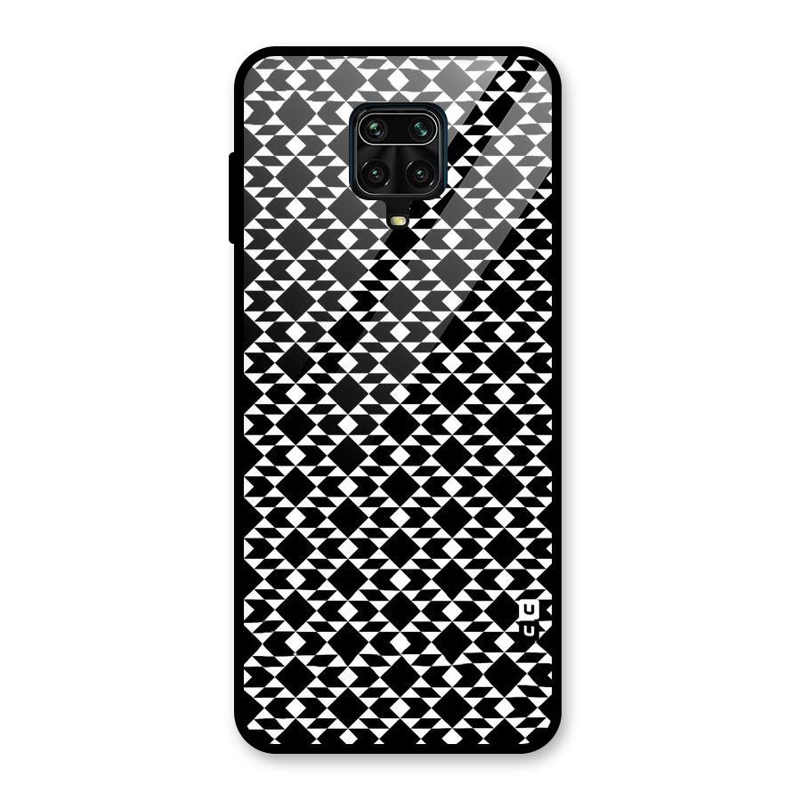 Black White Diamond Abstract Glass Back Case for Poco M2 Pro