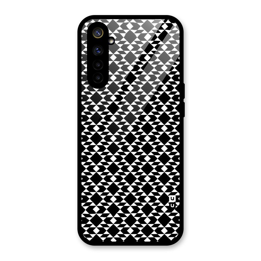 Black White Diamond Abstract Glass Back Case for Realme 6