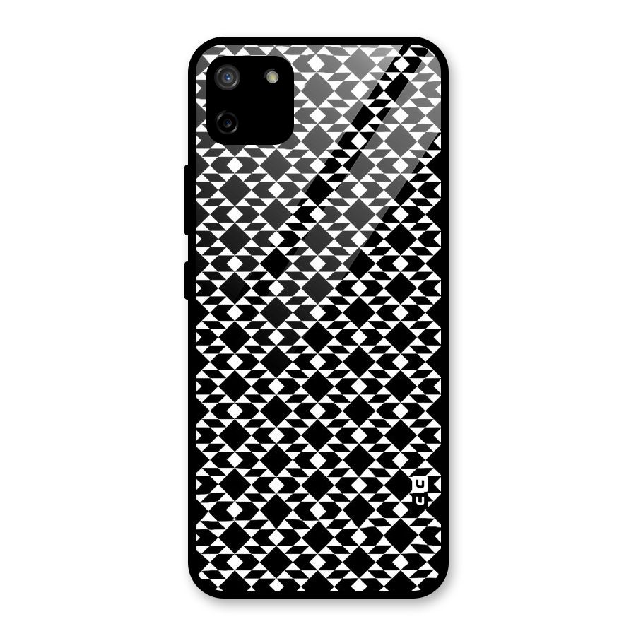 Black White Diamond Abstract Glass Back Case for Realme C11