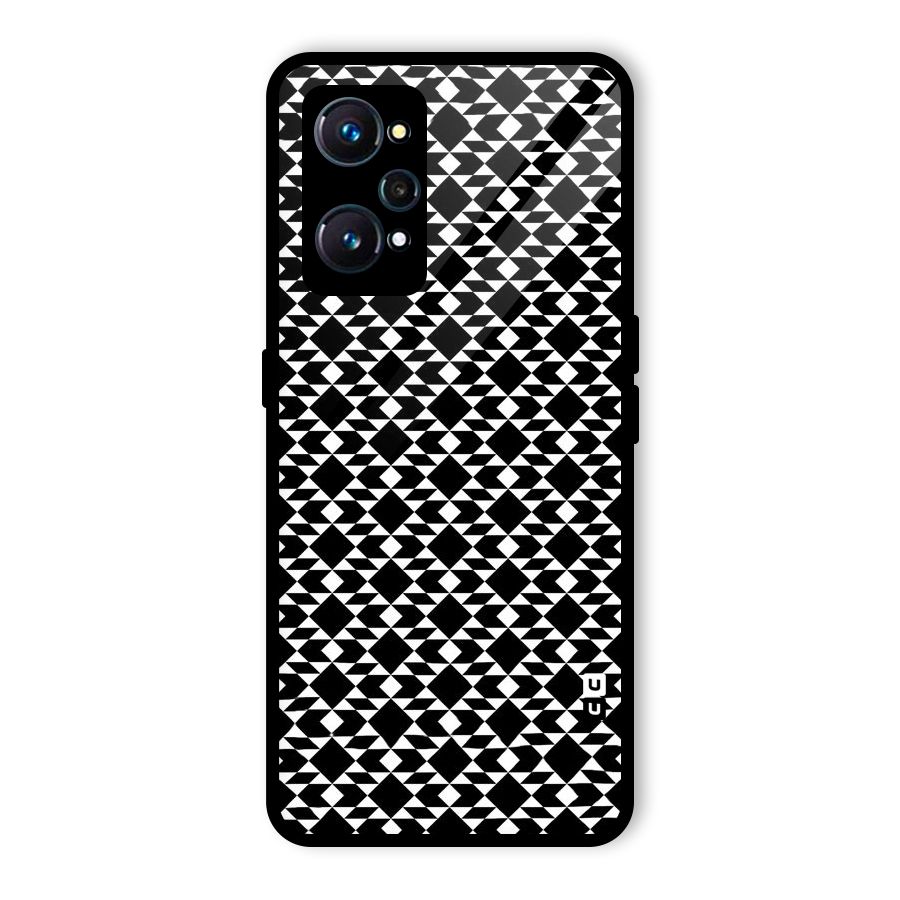 Black White Diamond Abstract Glass Back Case for Realme GT 2