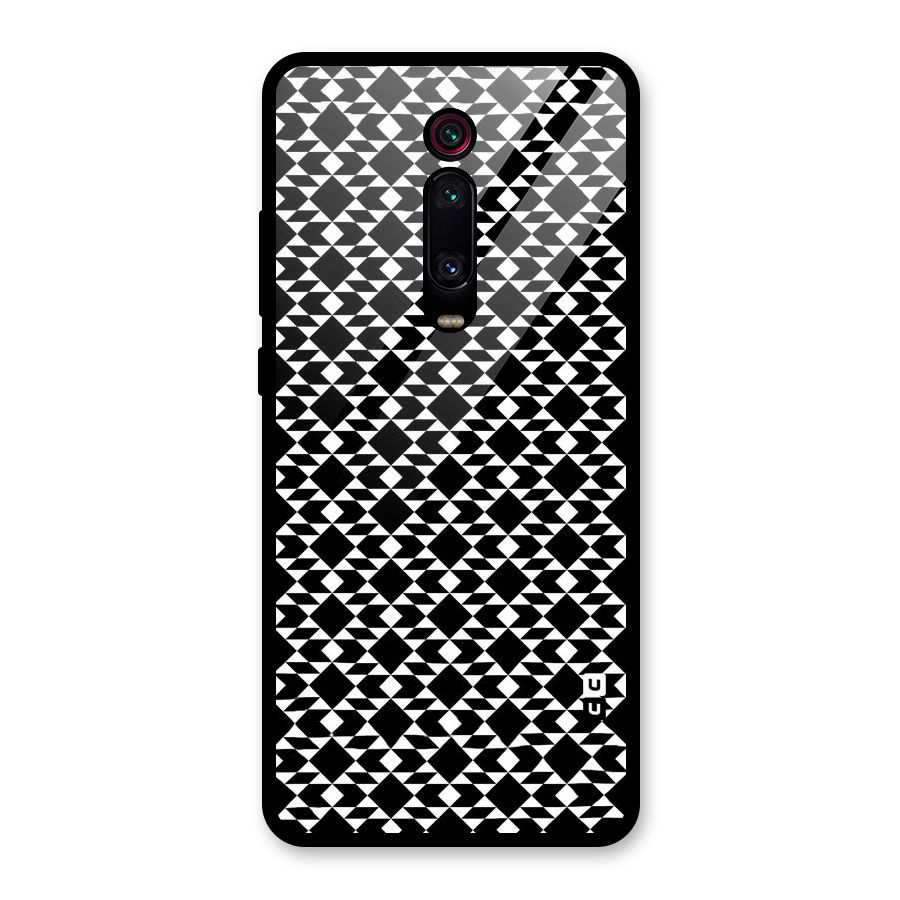 Black White Diamond Abstract Glass Back Case for Redmi K20 Pro