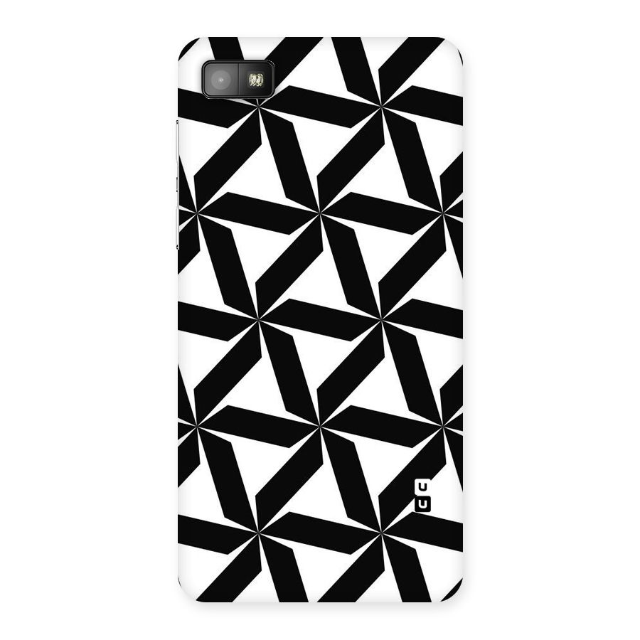 Black White Fan Design Back Case for Blackberry Z10