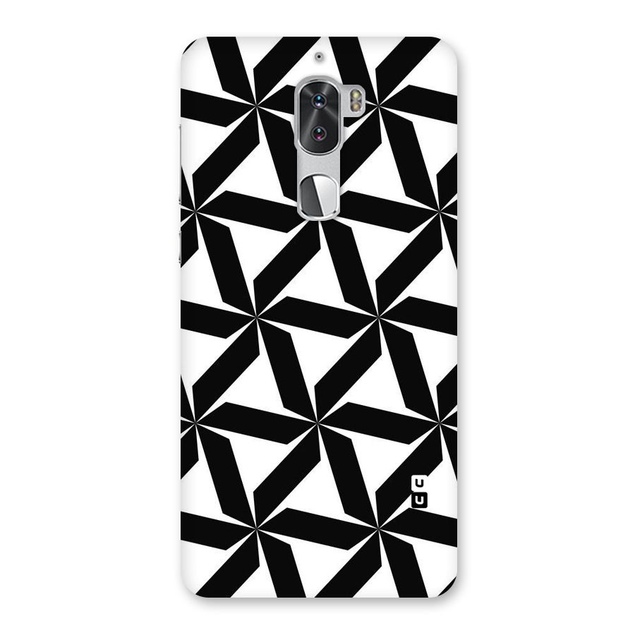 Black White Fan Design Back Case for Coolpad Cool 1