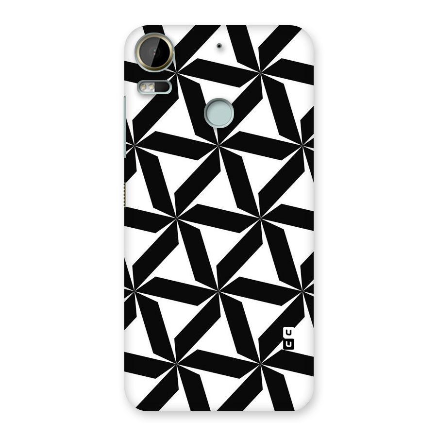 Black White Fan Design Back Case for Desire 10 Pro