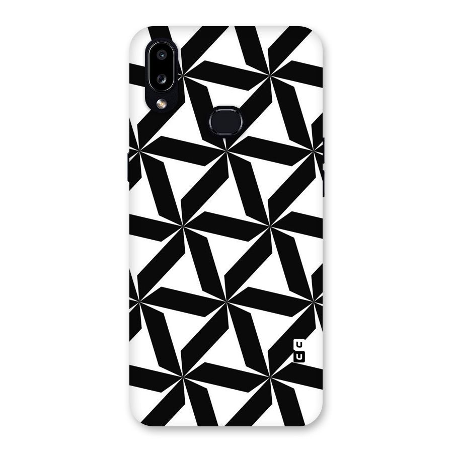 Black White Fan Design Back Case for Galaxy A10s