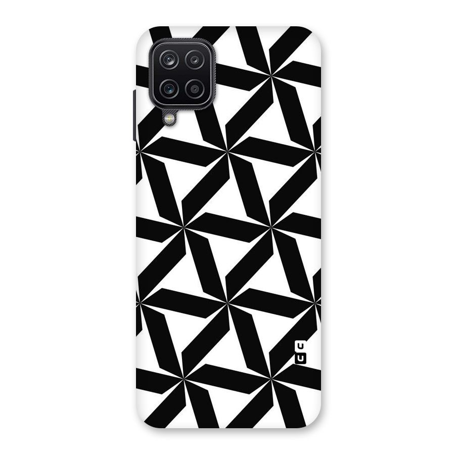 Black White Fan Design Back Case for Galaxy A12