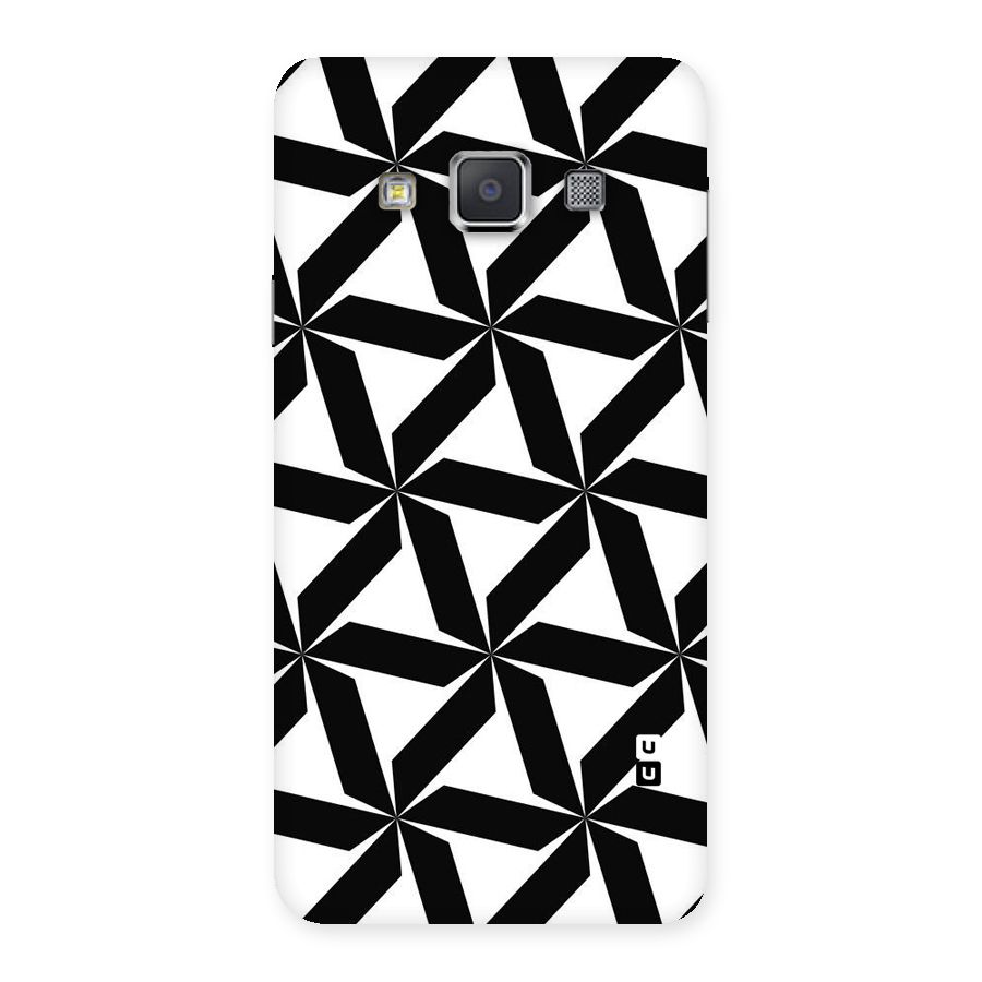 Black White Fan Design Back Case for Galaxy A3