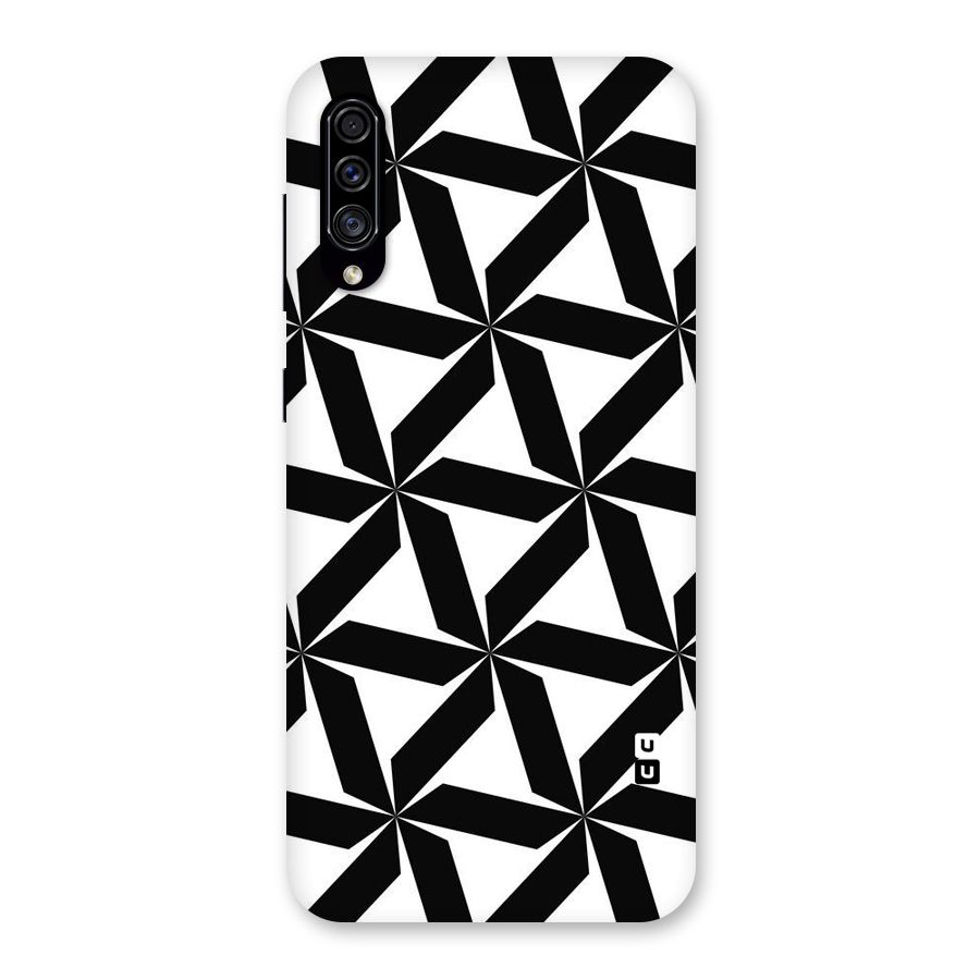 Black White Fan Design Back Case for Galaxy A30s