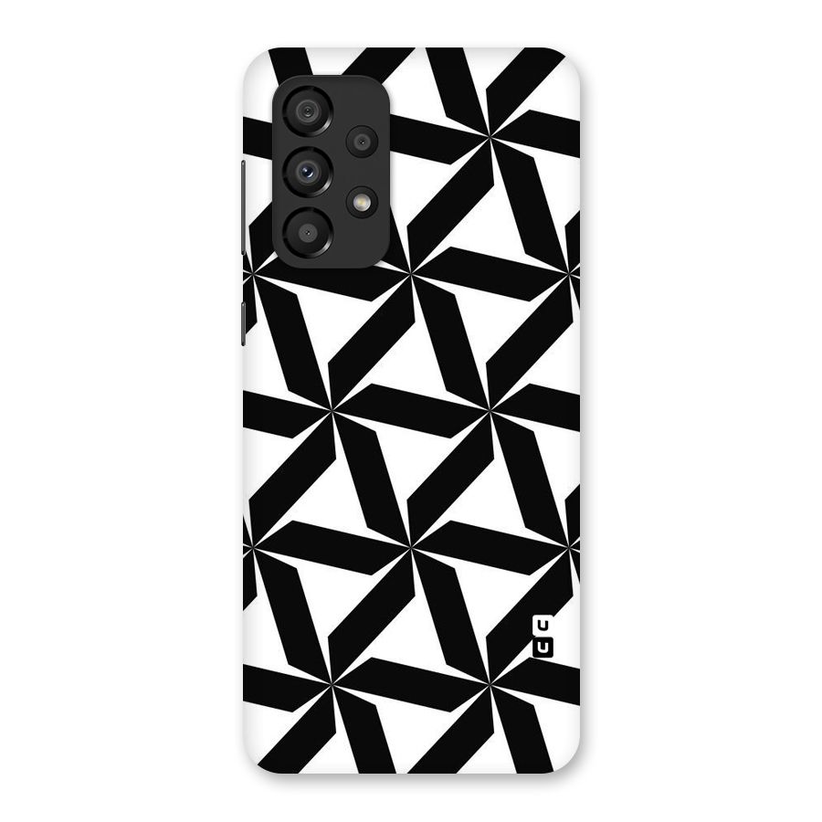 Black White Fan Design Back Case for Galaxy A33 5G