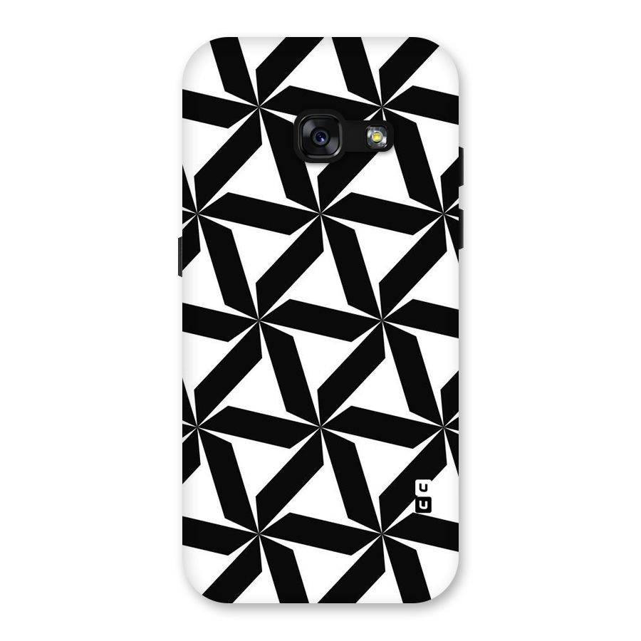 Black White Fan Design Back Case for Galaxy A3 (2017)