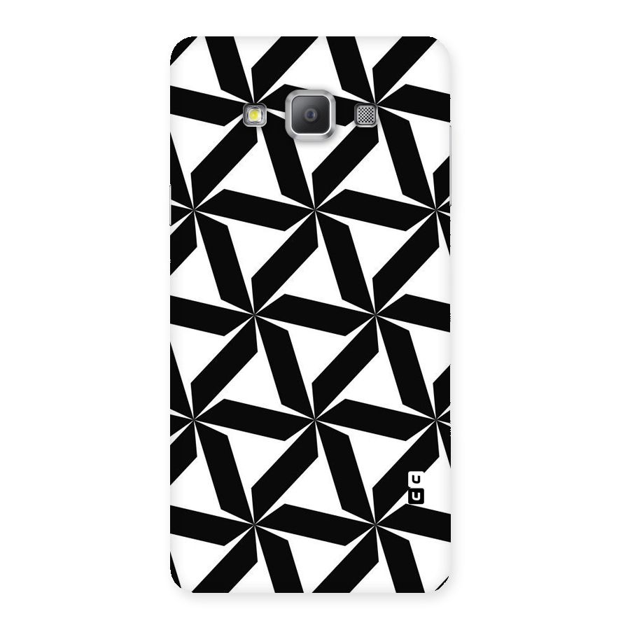 Black White Fan Design Back Case for Galaxy A7