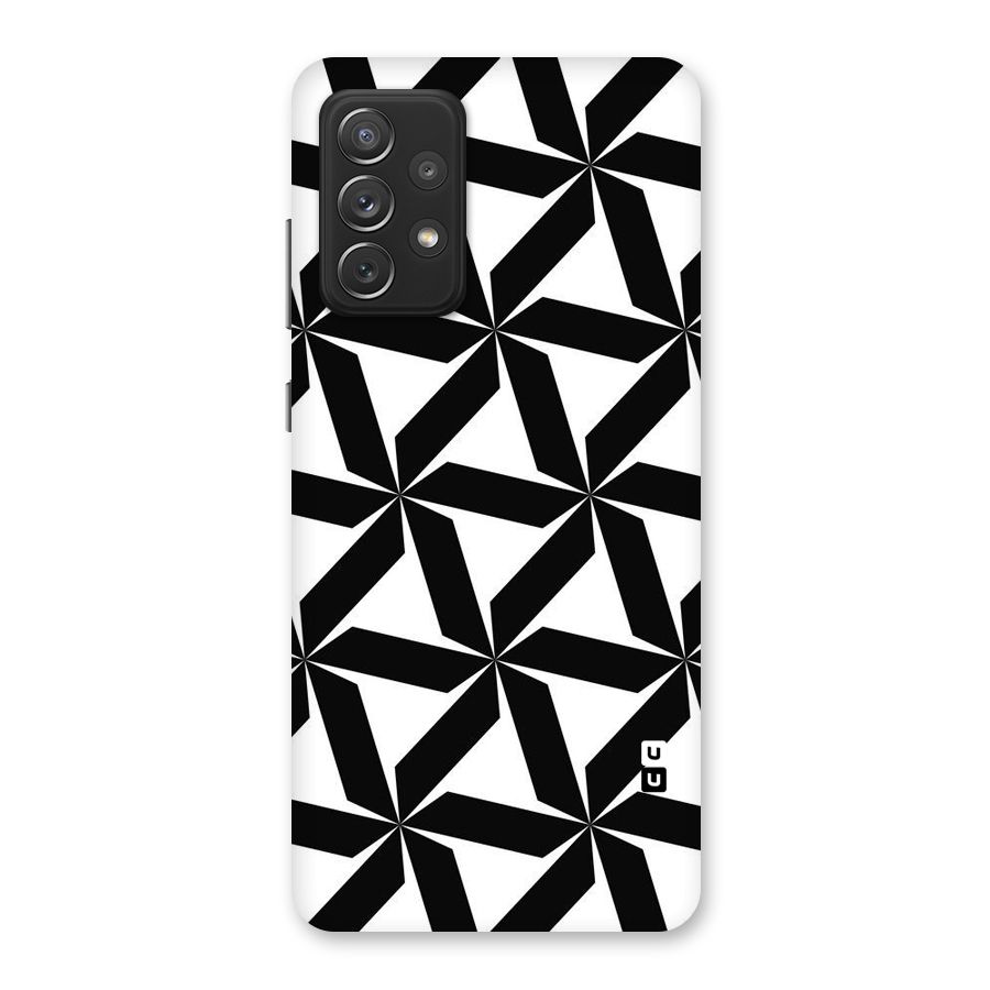 Black White Fan Design Back Case for Galaxy A72
