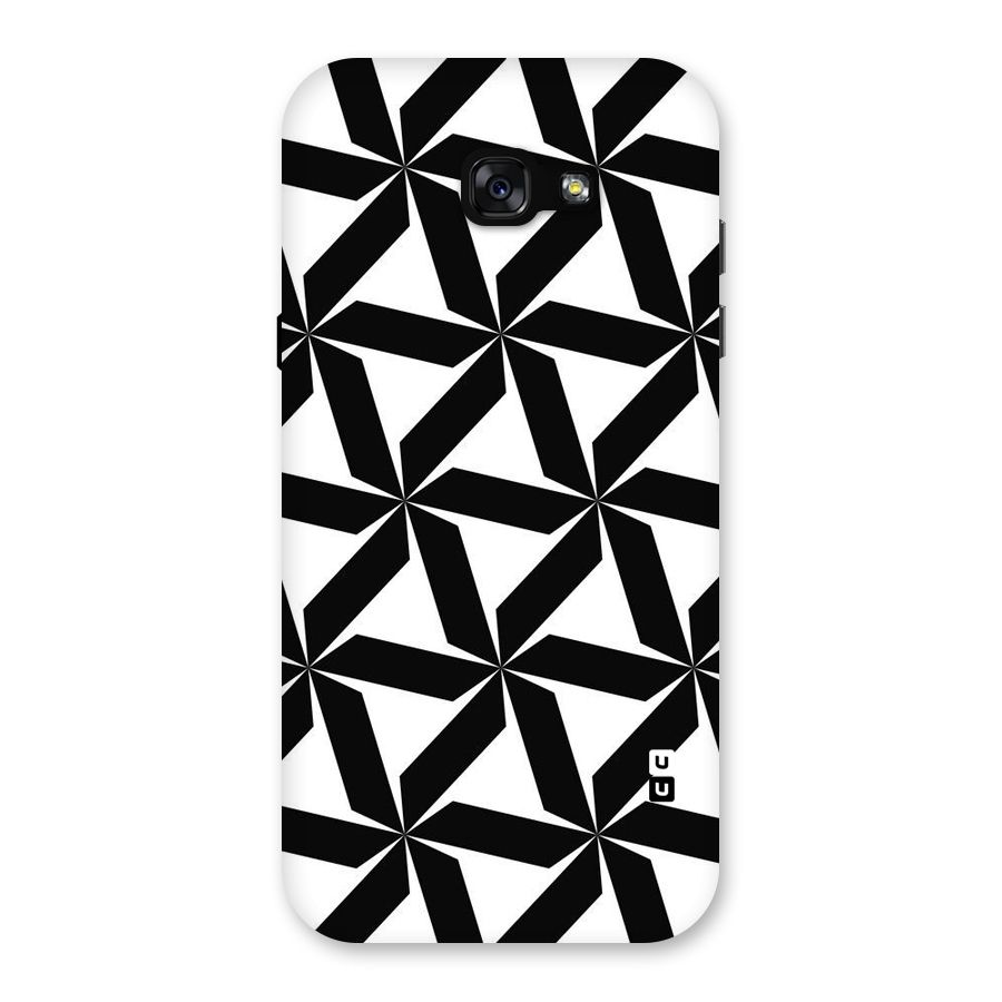 Black White Fan Design Back Case for Galaxy A7 (2017)