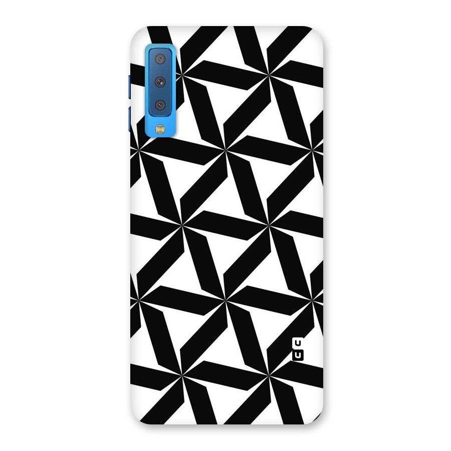 Black White Fan Design Back Case for Galaxy A7 (2018)