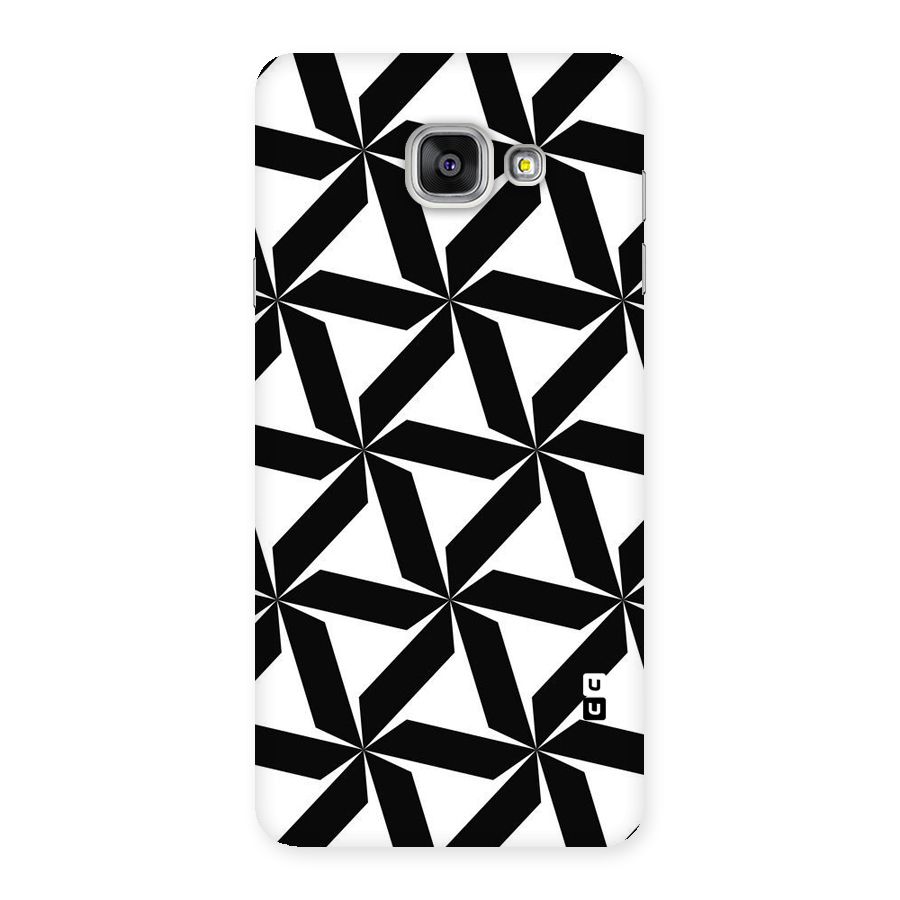 Black White Fan Design Back Case for Galaxy A7 2016