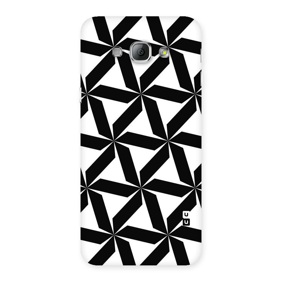Black White Fan Design Back Case for Galaxy A8