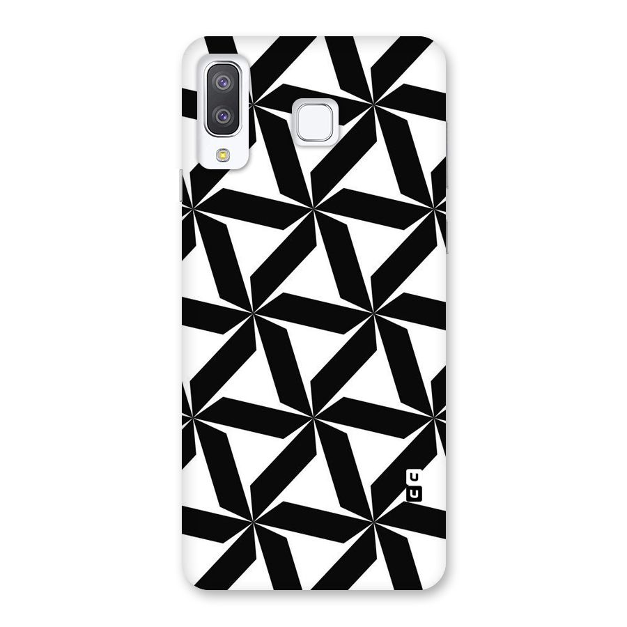 Black White Fan Design Back Case for Galaxy A8 Star