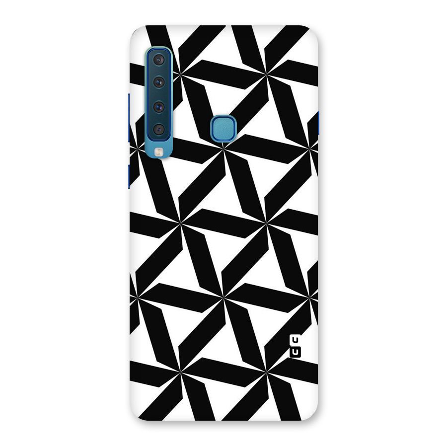 Black White Fan Design Back Case for Galaxy A9 (2018)