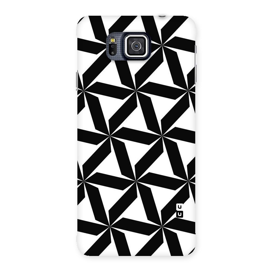 Black White Fan Design Back Case for Galaxy Alpha
