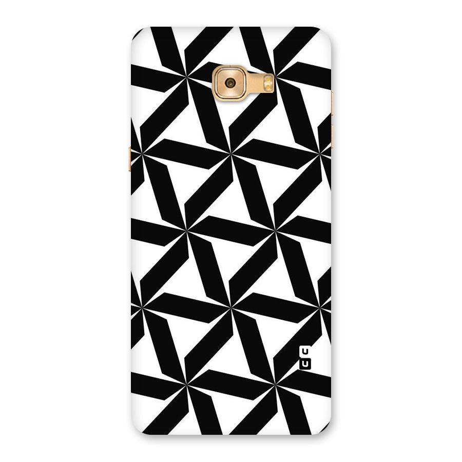 Black White Fan Design Back Case for Galaxy C9 Pro