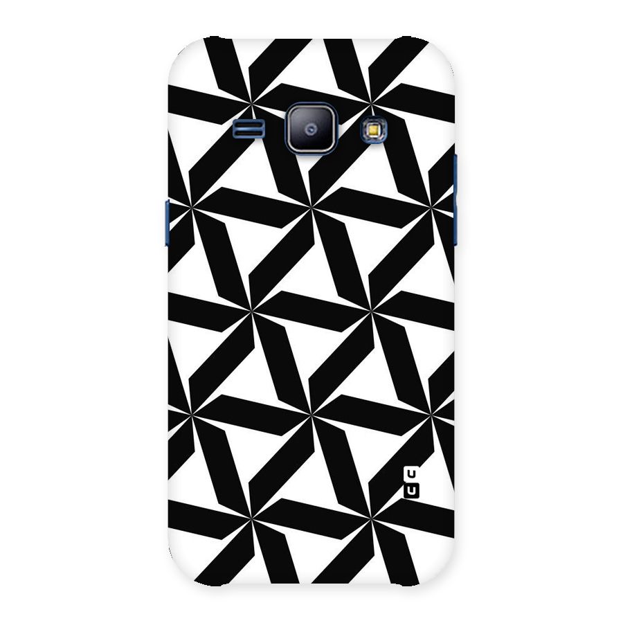 Black White Fan Design Back Case for Galaxy J1