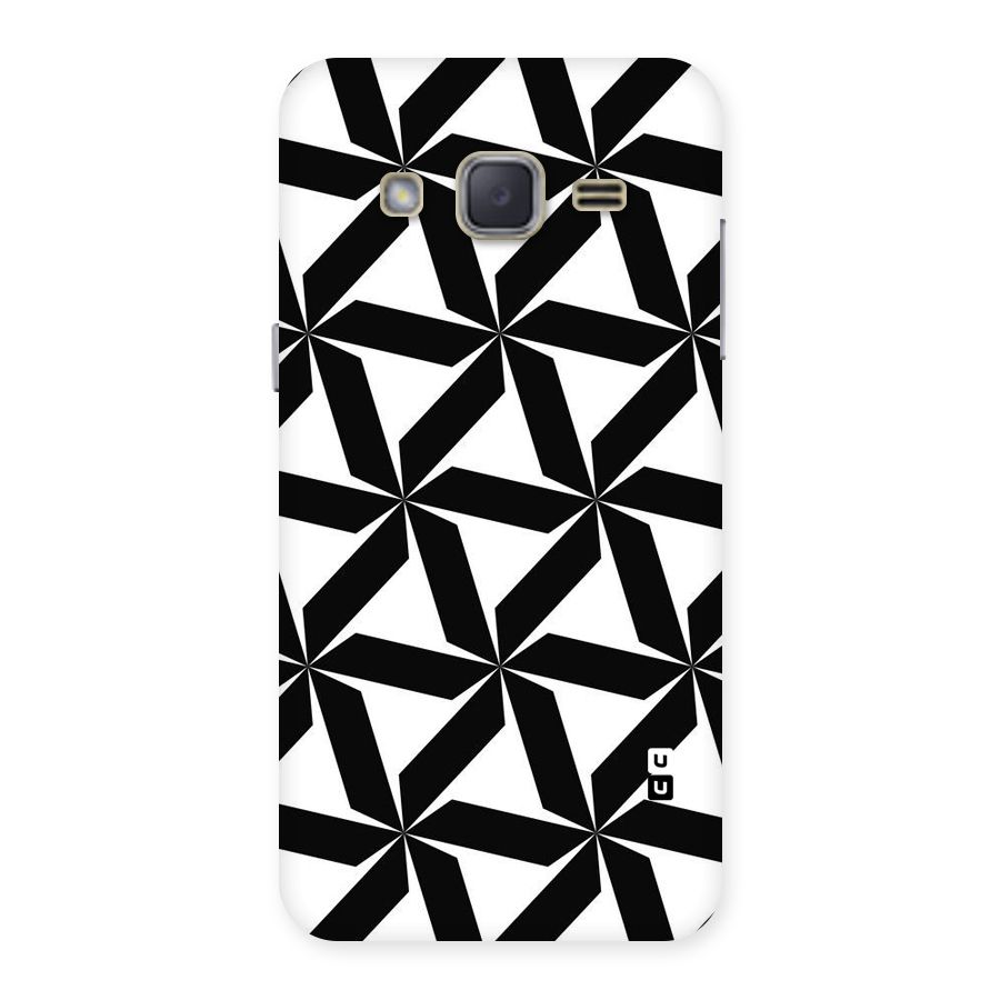 Black White Fan Design Back Case for Galaxy J2