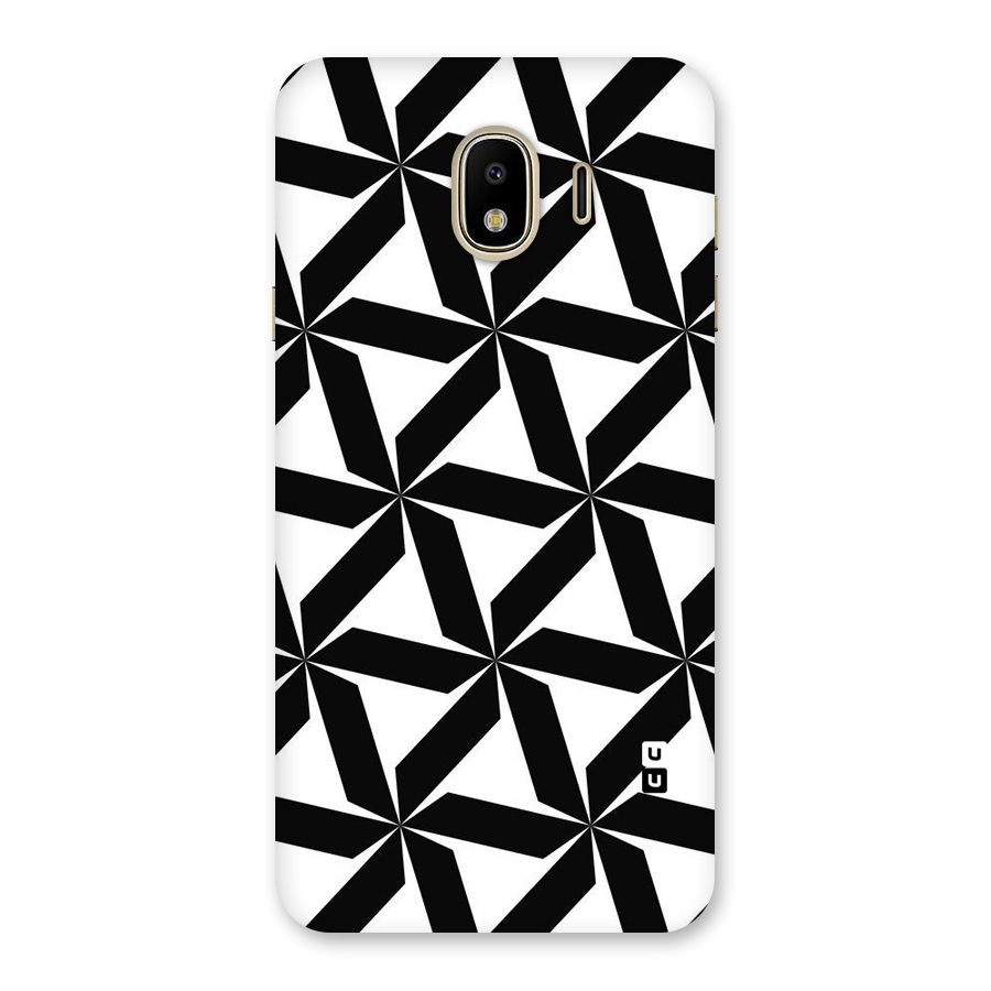 Black White Fan Design Back Case for Galaxy J4