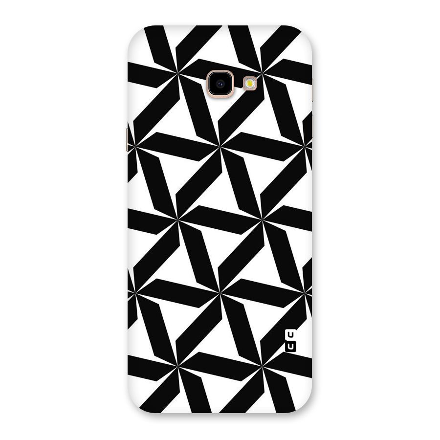 Black White Fan Design Back Case for Galaxy J4 Plus