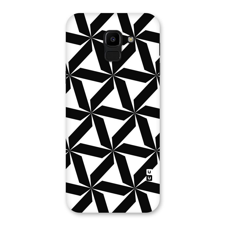 Black White Fan Design Back Case for Galaxy J6