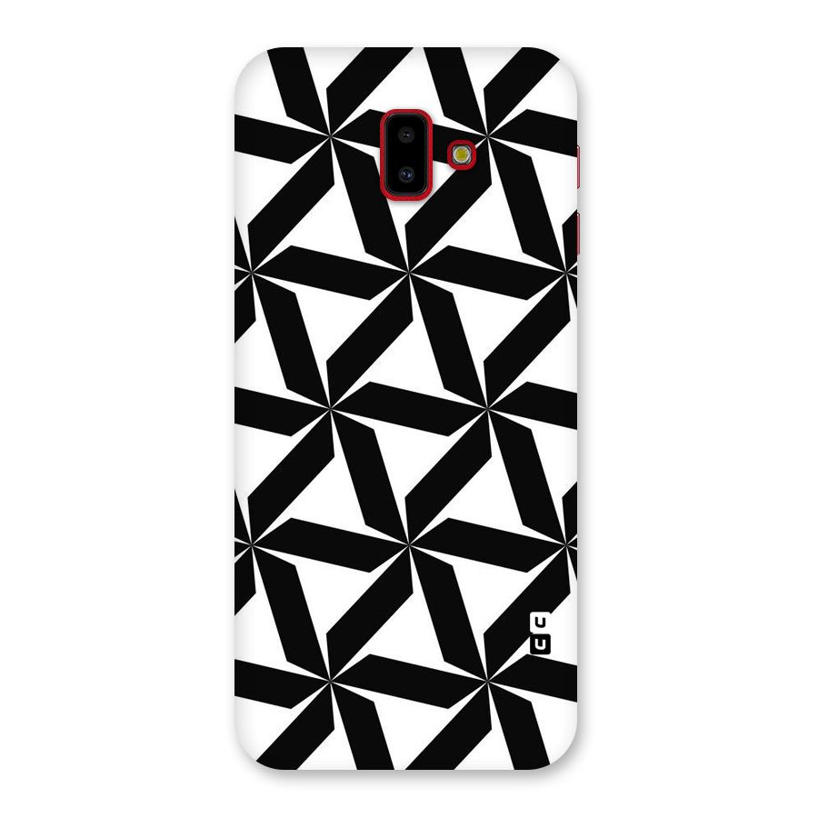 Black White Fan Design Back Case for Galaxy J6 Plus