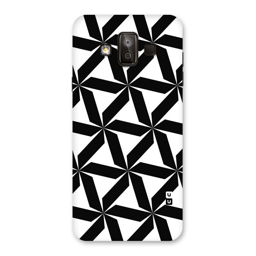 Black White Fan Design Back Case for Galaxy J7 Duo