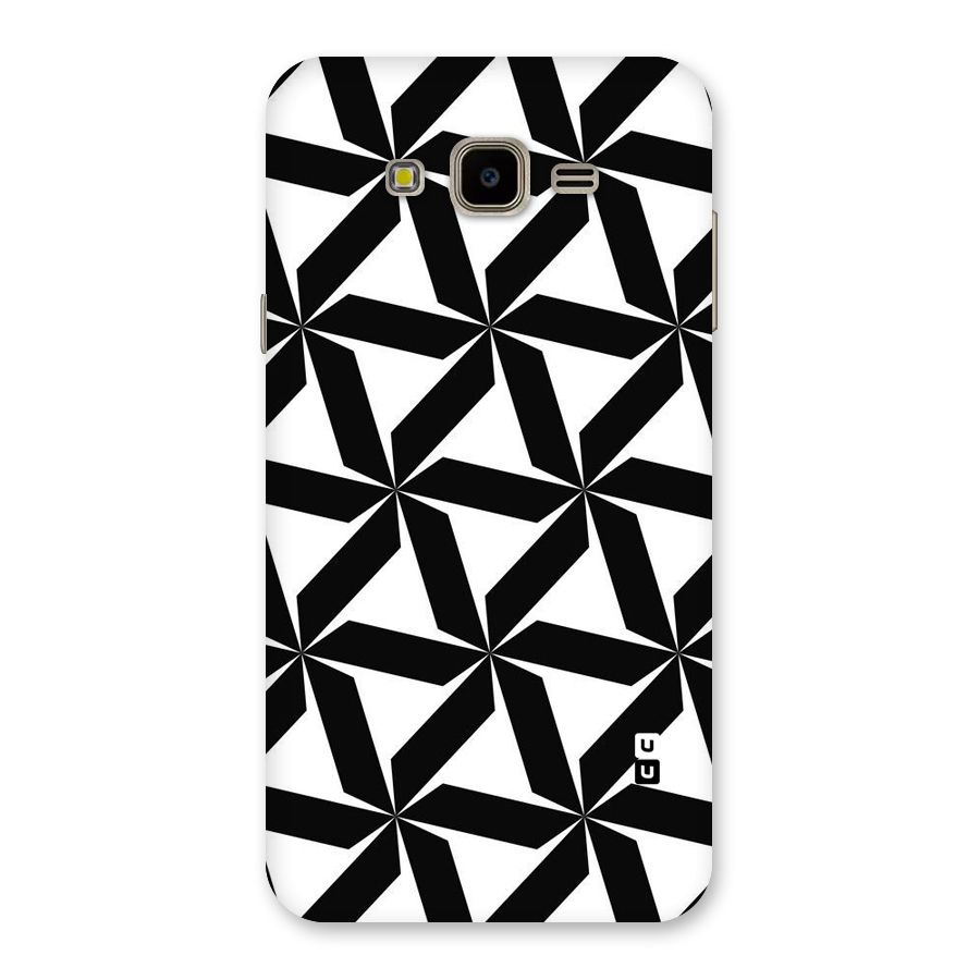Black White Fan Design Back Case for Galaxy J7 Nxt