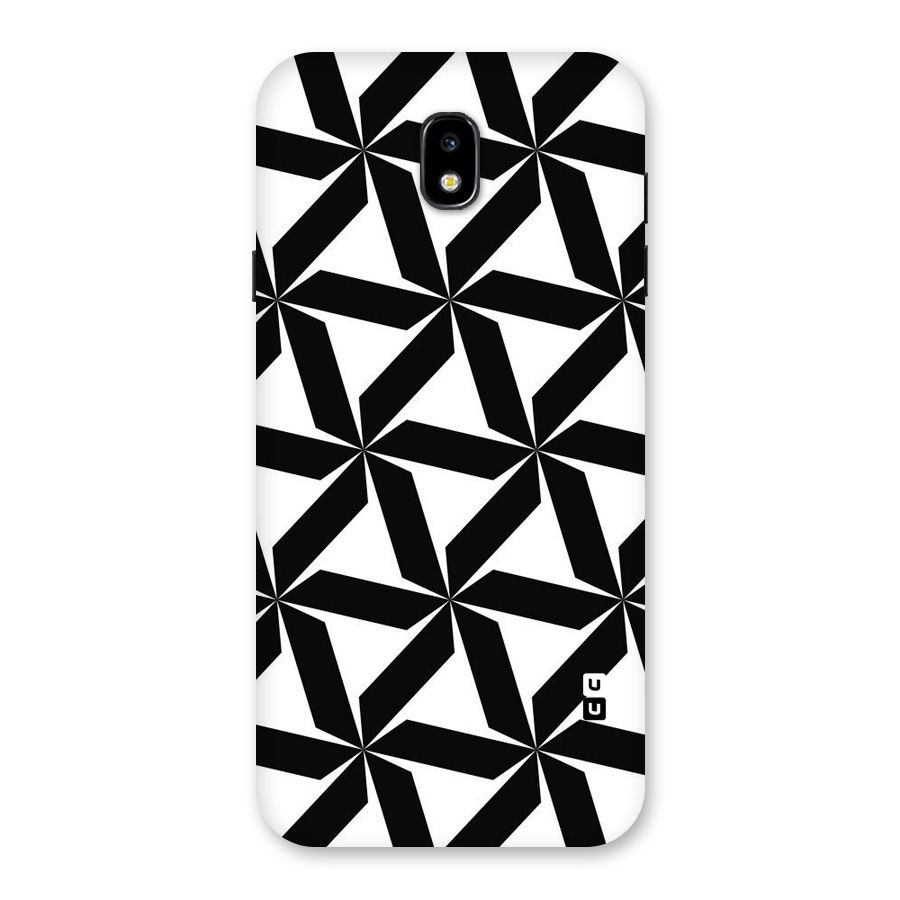 Black White Fan Design Back Case for Galaxy J7 Pro