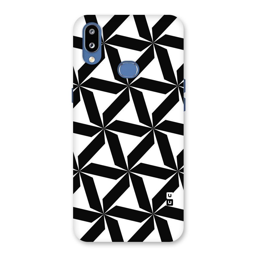 Black White Fan Design Back Case for Galaxy M01s