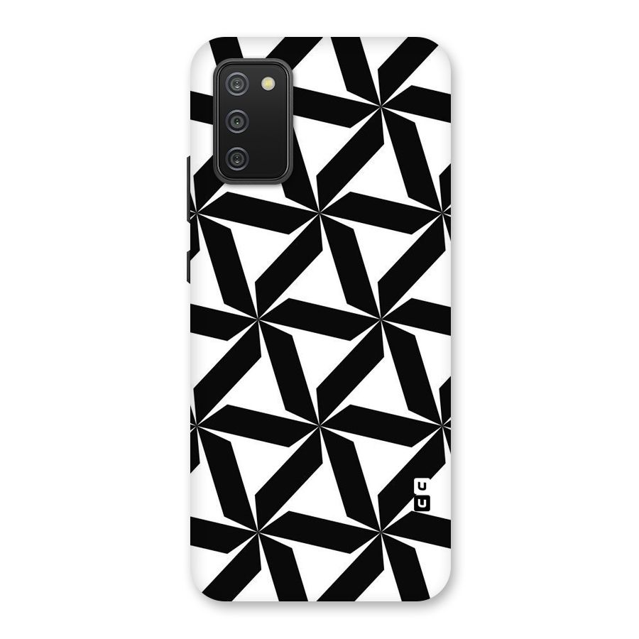 Black White Fan Design Back Case for Galaxy M02s