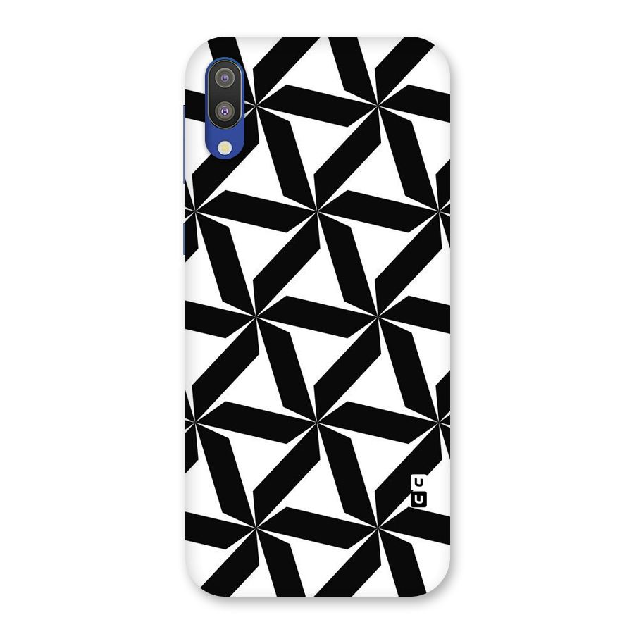 Black White Fan Design Back Case for Galaxy M10