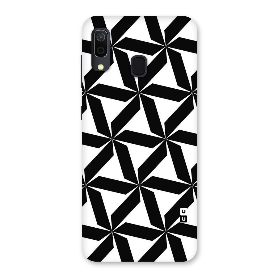 Black White Fan Design Back Case for Galaxy M10s