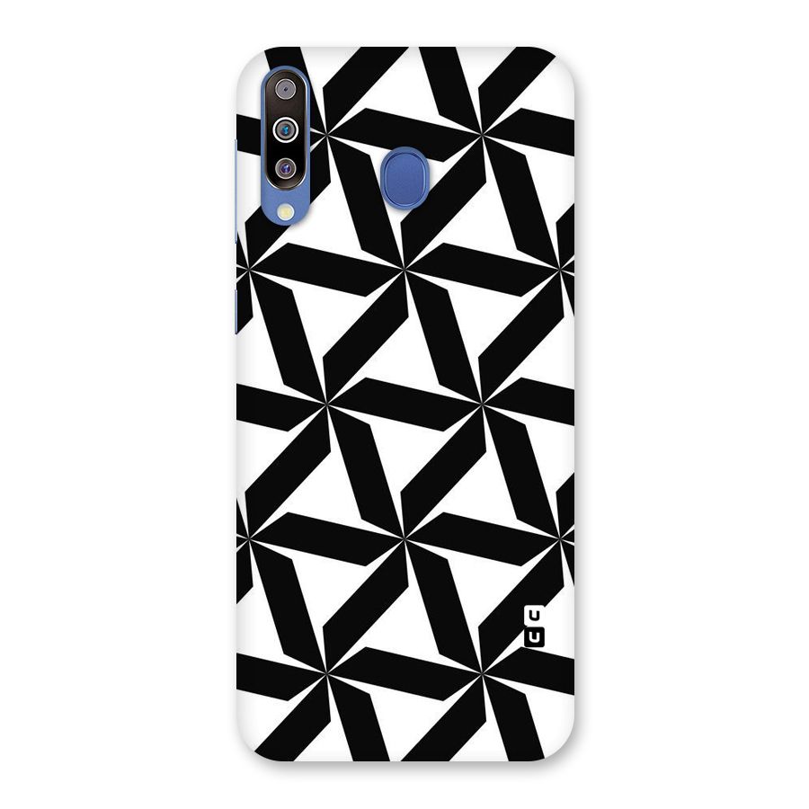 Black White Fan Design Back Case for Galaxy M30